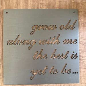 Inspirational Metal Wall Art Decor - Gray